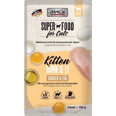 MAC's Cat Kitten kurczak i jajko 100g